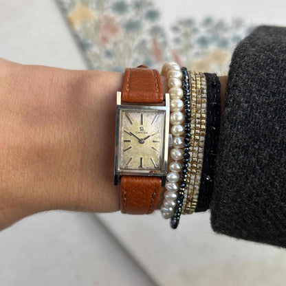 Omega Tank Watch: Vintage Ladies 60s Iconic Mechanical and White Dial
