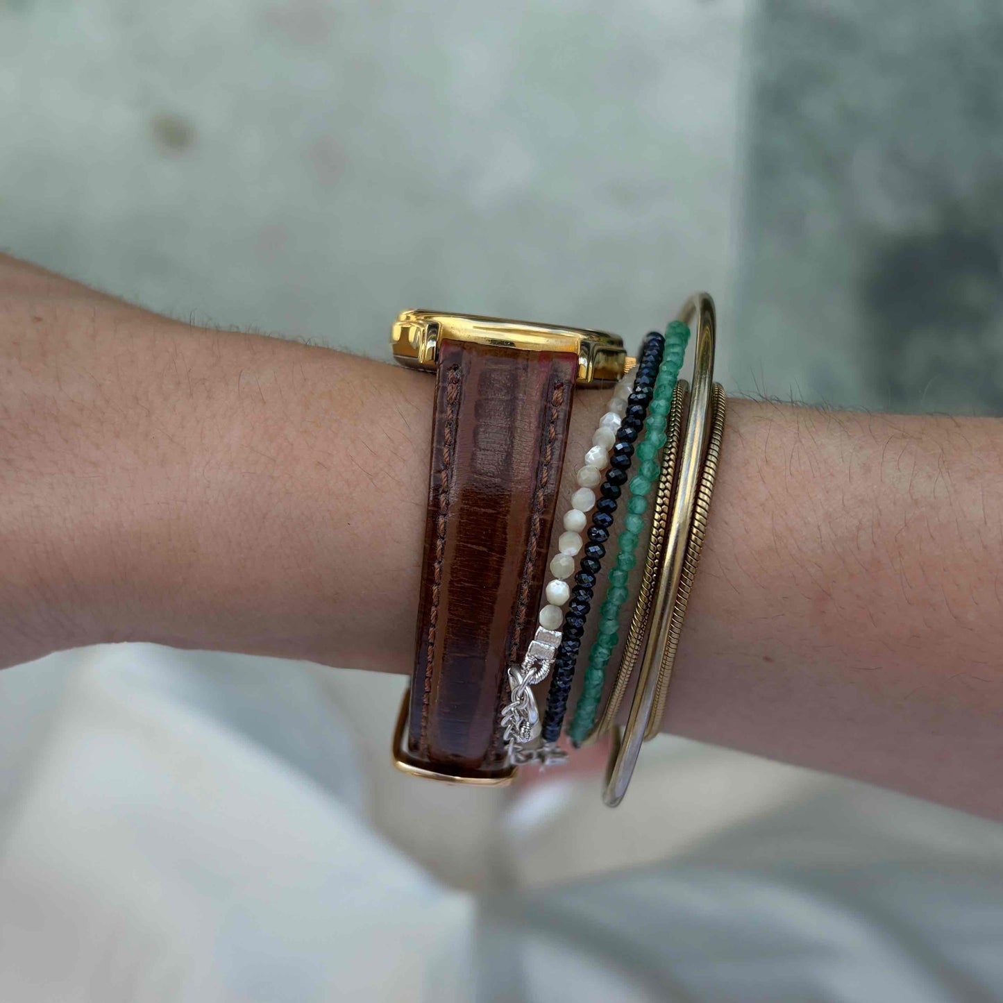 Citizen Ladies Watch: Vintage Dainty 80s Golden Structured Guilloche Dial