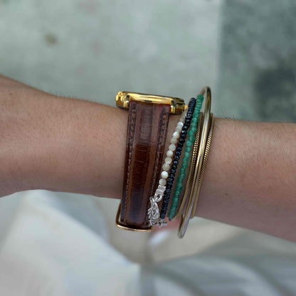 Citizen Ladies Watch: Vintage Dainty 80s Golden Structured Guilloche Dial