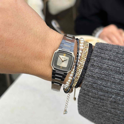 Seiko Vintage Watch: Ladies 80s Two-Tone Dial with Integrated Bracelet