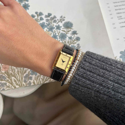 Vintage Gucci 4200L Tank: Ladies Watch: 90s Gold Champagne Dial