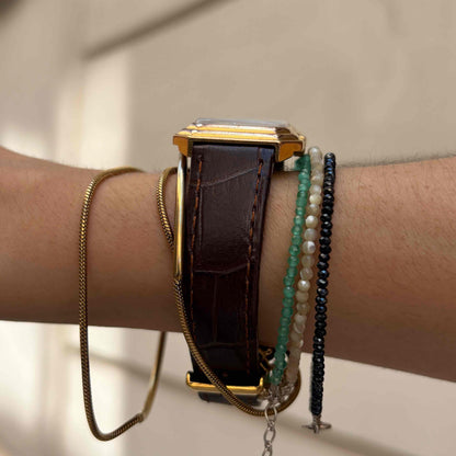Carpentier Tank Watch: Ladies 70s Mechanical White Roman Dial