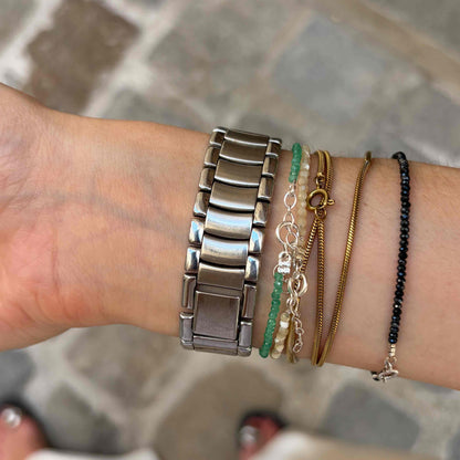 Citizen Tank Watch: Ladies Vintage 90s Silver Steel Integrated Bracelet