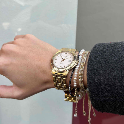 Raymond Weil Tango: Vintage Ladies 90s Watch White-Rose Dial