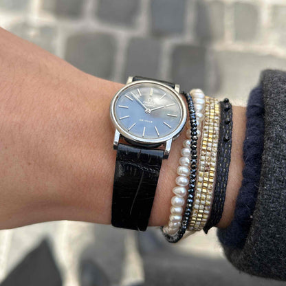 Omega De Ville: Vintage Ladies Watch 80s Stella Blue Dial Quartz