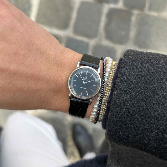 Omega De Ville: Vintage Ladies Watch 80s Stella Blue Dial Quartz