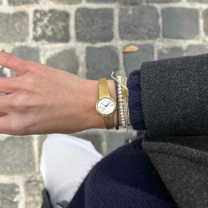 Bucherer Cocktail Watch: Vintage Ladies 70s Golden Mechanical with Sunburst Dial