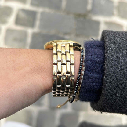 Pulsar Twin Dial Watch: Vintage Ladies 90s Golden with Box