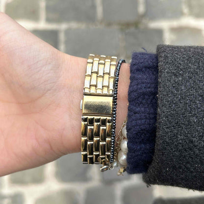 Pulsar Twin Dial Watch: Vintage Ladies 90s Golden with Box