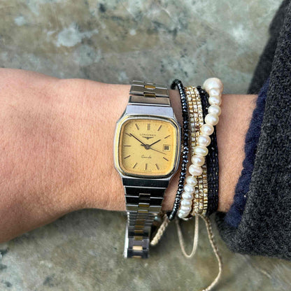 Longines Two-Tone Classic: Dainty Ladies 80s Golden with Champagne Dial