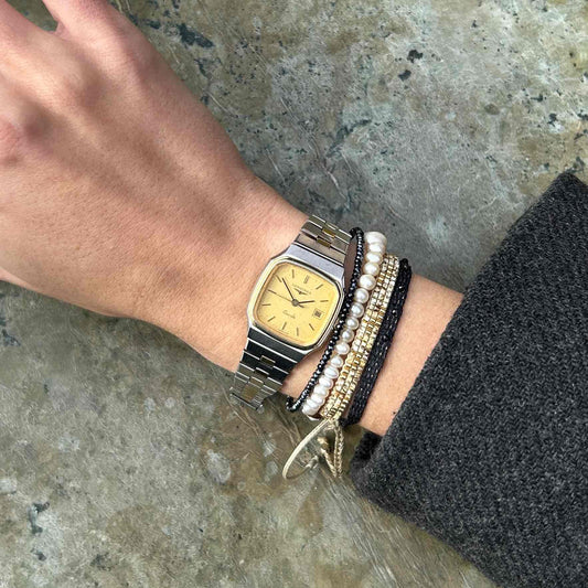 Longines Two-Tone Classic: Dainty Ladies 80s Golden with Champagne Dial