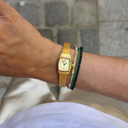 Citizen Cocktail Watch: 80s Dainty Ladies Golden Rectangular Style