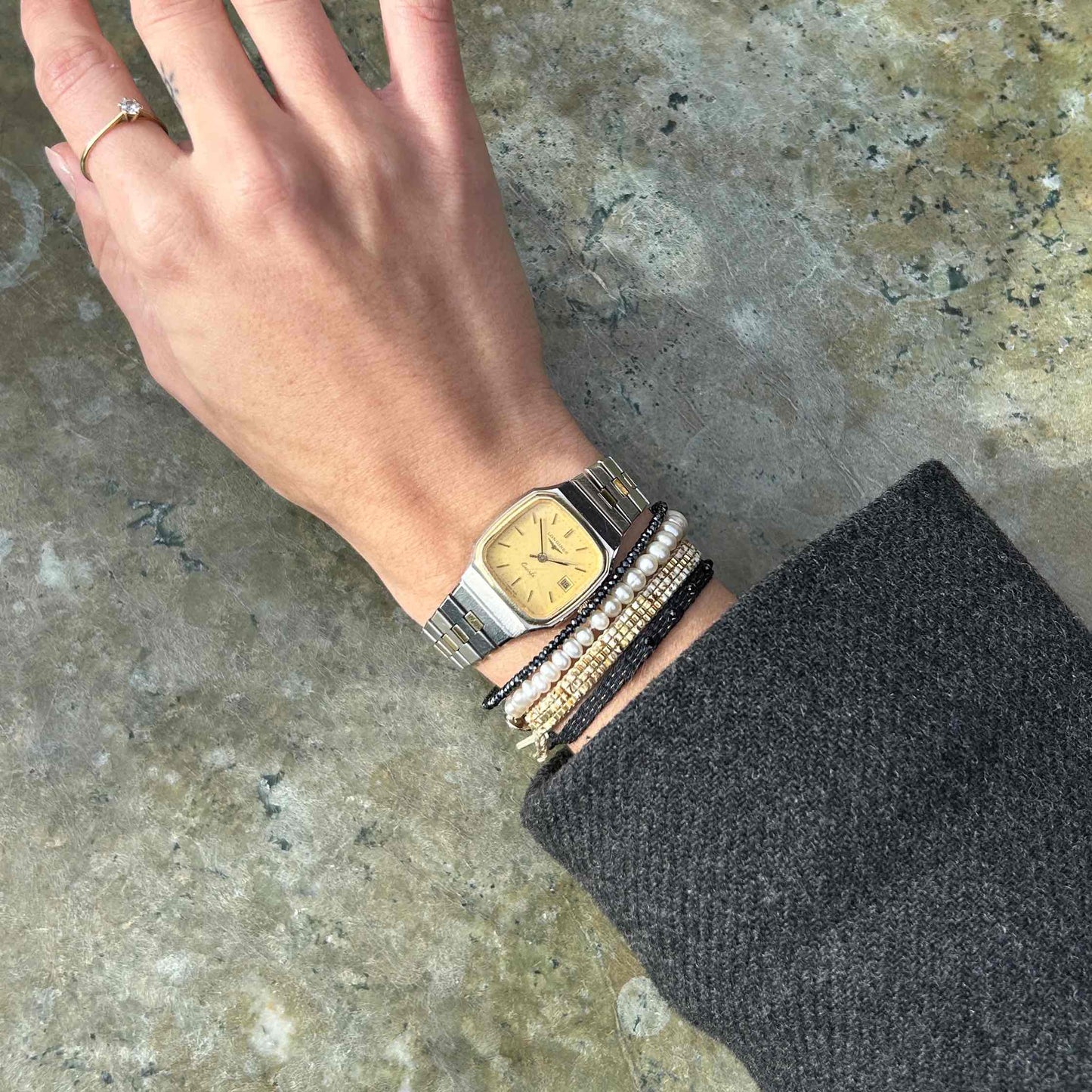 Longines Two-Tone Classic: Dainty Ladies 80s Golden with Champagne Dial