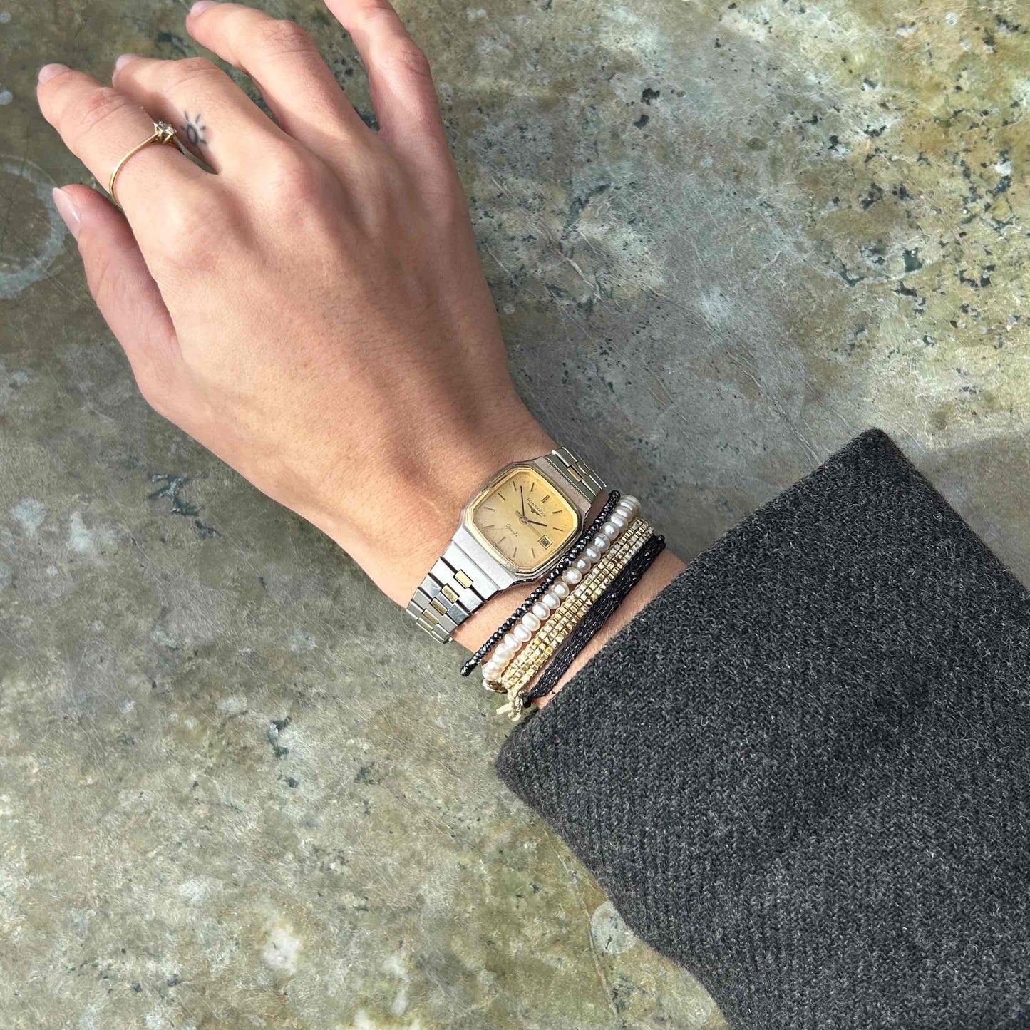 Longines Two-Tone Classic: Dainty Ladies 80s Golden with Champagne Dial