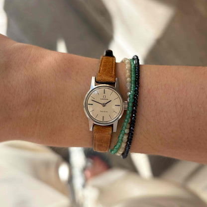 Omega Cocktail Watch: Vintage Ladies 60s Hand-Wound with Silver White Dial