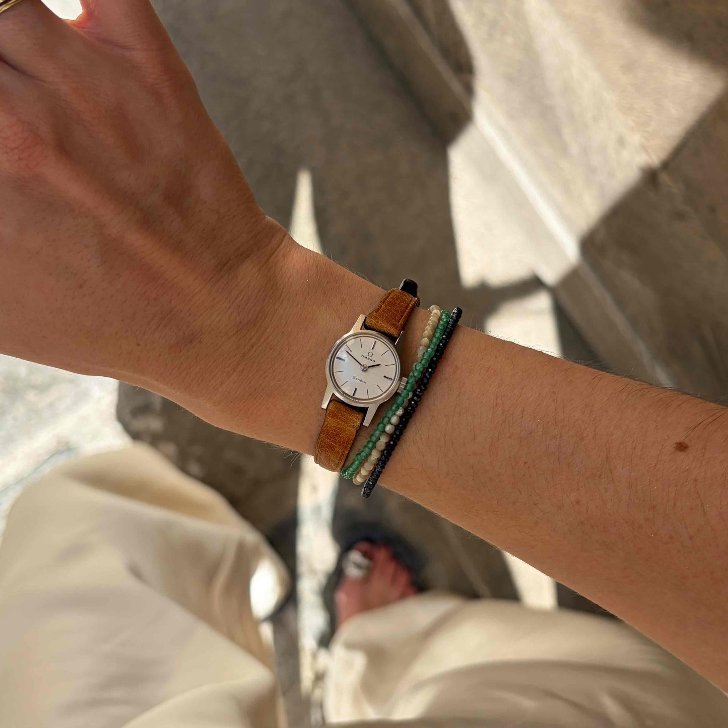 Omega Cocktail Watch: Vintage Ladies 60s Hand-Wound with Silver White Dial