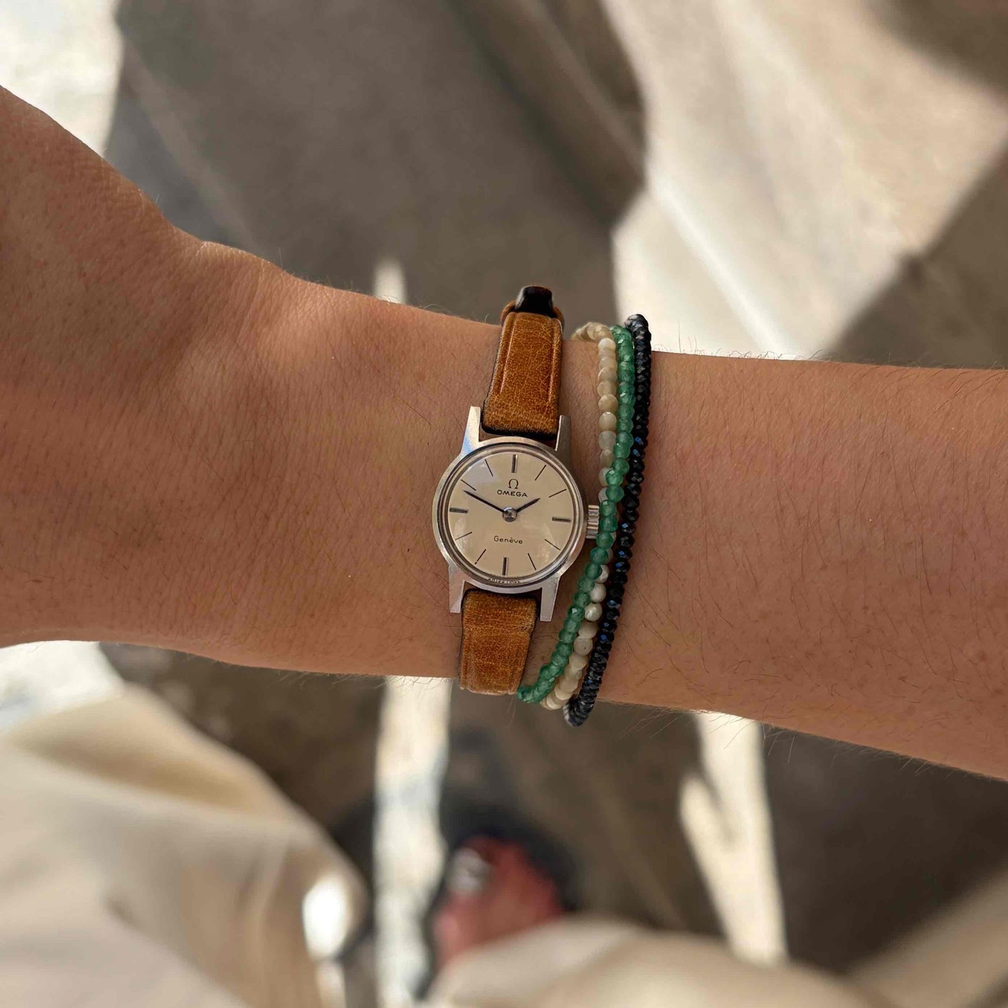 Omega Cocktail Watch: Vintage Ladies 60s Hand-Wound with Silver White Dial