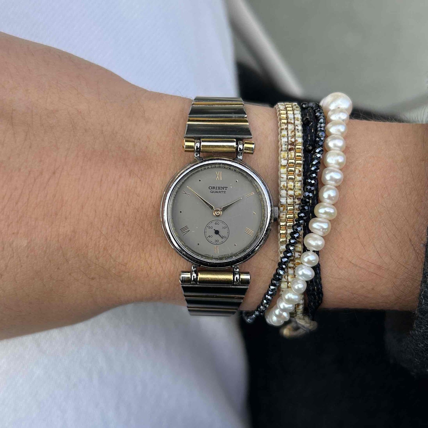 Orient Vintage Watch: 80s Cocktail Ladies Two Tone Small Second