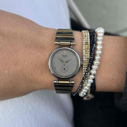 Orient Vintage Watch: 80s Cocktail Ladies Two Tone Small Second