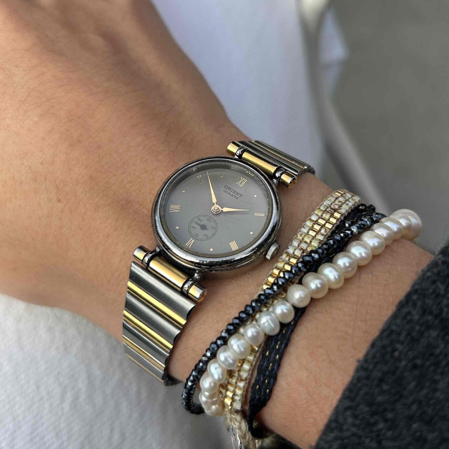 Orient Vintage Watch: 80s Cocktail Ladies Two Tone Small Second