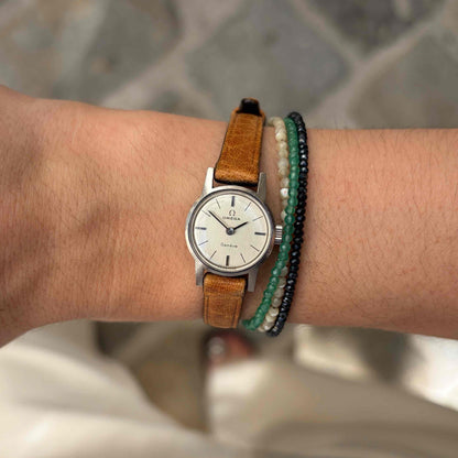Omega Cocktail Watch: Vintage Ladies 60s Hand-Wound with Silver White Dial