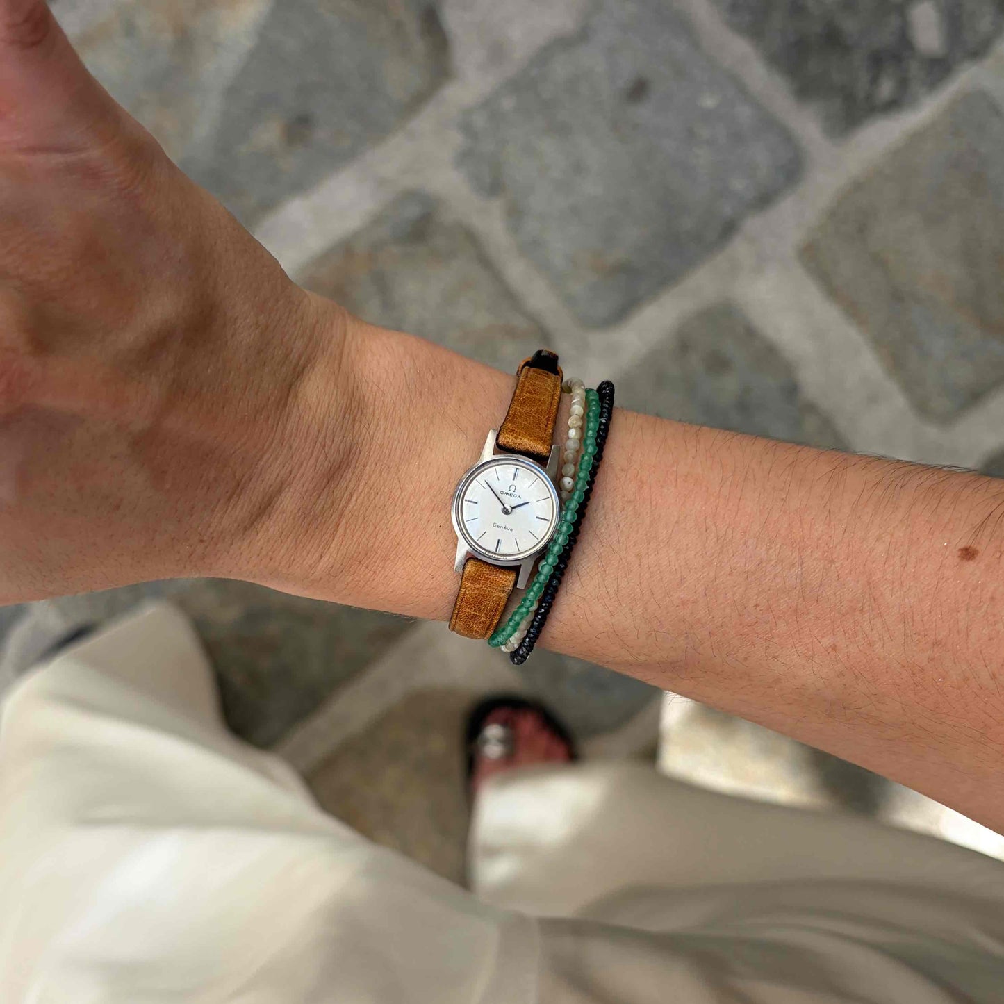 Omega Cocktail Watch: Vintage Ladies 60s Hand-Wound with Silver White Dial
