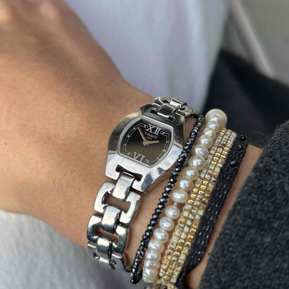 Tissot Vintage Watch: Ladies 90s Tank Style Stella Black Dial