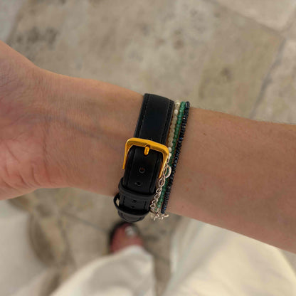 YSL Tank Watch: Vintage Ladies Two-Tone 80s Brutalism with Stellar Black Dial
