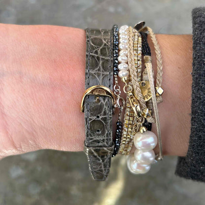 Pierre Cardin Vintage Watch: Two-Tone Ladies Golden Watch 80s Gray Dial - NOS