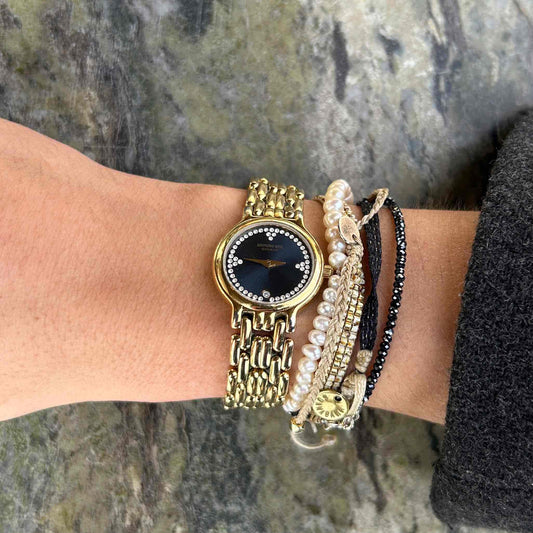 Raymond Weil Cocktail: Vintage Ladies 90s Watch Gold with Diamonds-Set Dial