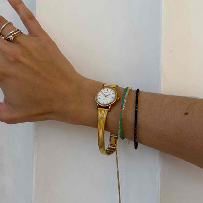 Certina Cocktail Watch: Ladies Dainty 90s Gold White Sunburst Dial with Date