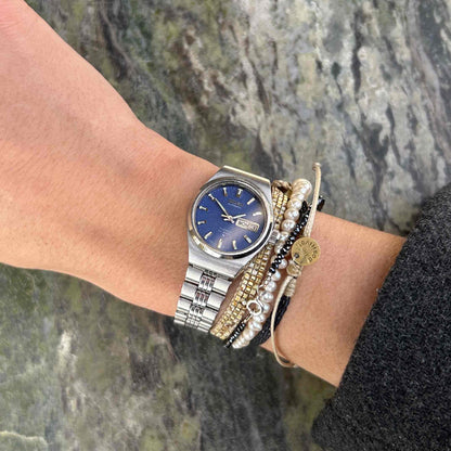 Seiko Vintage Watch: Ladies Automatic 80s Night Blue Dial