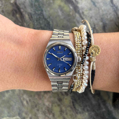 Seiko Vintage Watch: Ladies Automatic 80s Night Blue Dial
