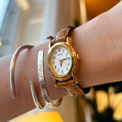 Vintage Lorus by Seiko Ellipse: Ladies Watch 90s Gold Art Deco