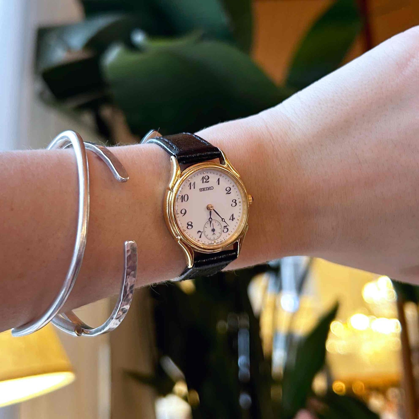 Seiko Vintage Watch: Ladies 90s Gold with Breguet Numerals Blued Hands
