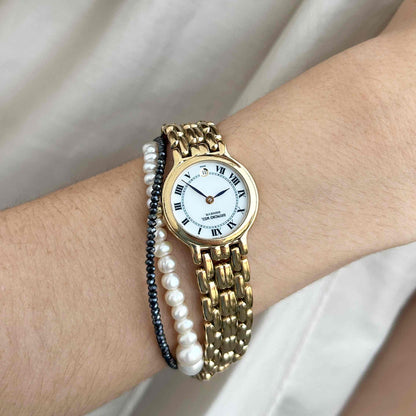 Raymond Weil Cocktail: Vintage Ladies 90s Gold with Roman Numerals