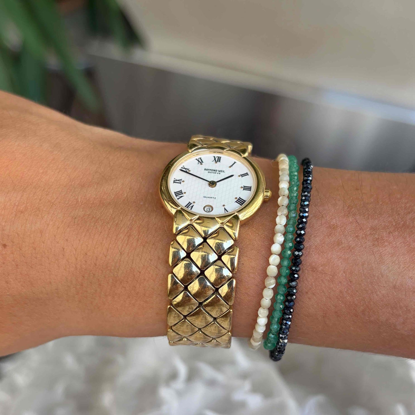 Raymond Weil Cocktail: Vintage Ladies 80s Gold with Roman Numerals