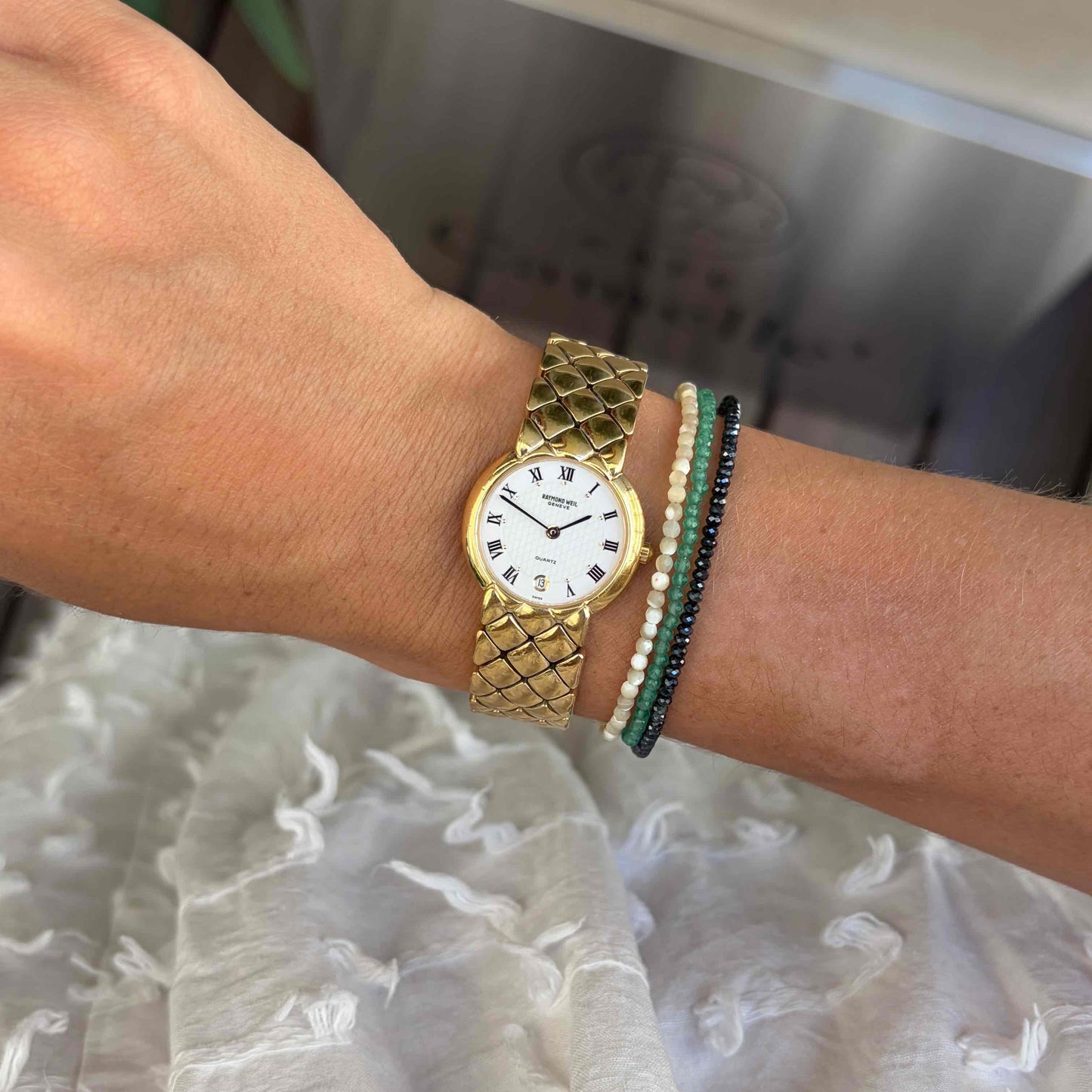 Raymond Weil Cocktail: Vintage Ladies 80s Gold with Roman Numerals