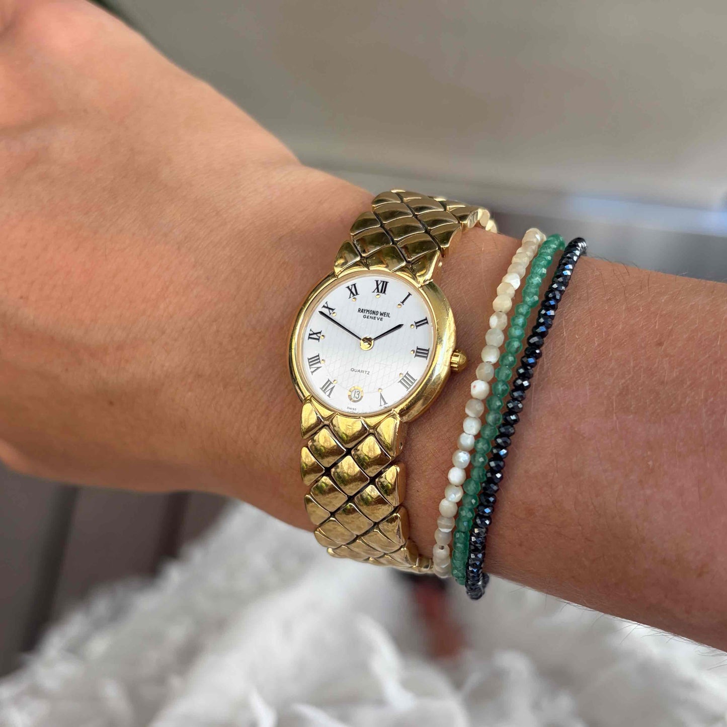 Raymond Weil Cocktail: Vintage Ladies 80s Gold with Roman Numerals