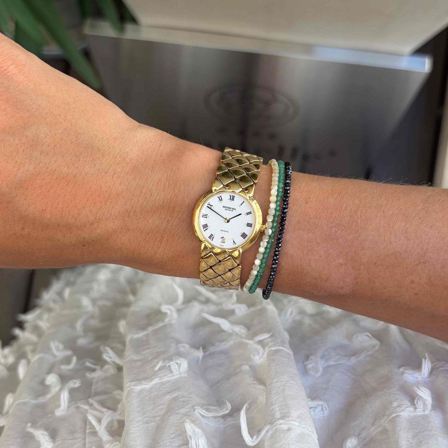 Raymond Weil Cocktail: Vintage Ladies 80s Gold with Roman Numerals