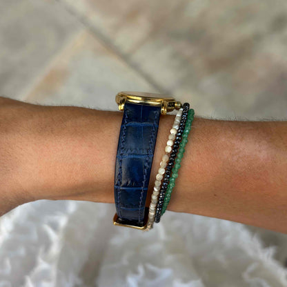 Raymond Weil Watch: Vintage Ladies 90s Golden Blue Sunburst Dial