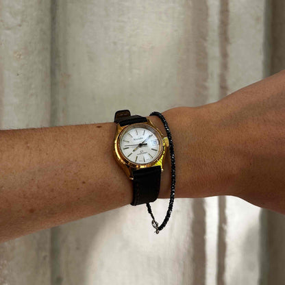 Nivada Quartzonic Watch: Vintage Ladies 80s Gold and Classic Diver