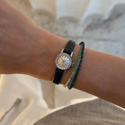 Omega DeVille Cocktail: Ladies 60s Hand-Wound Silver Dial Faceted Glass