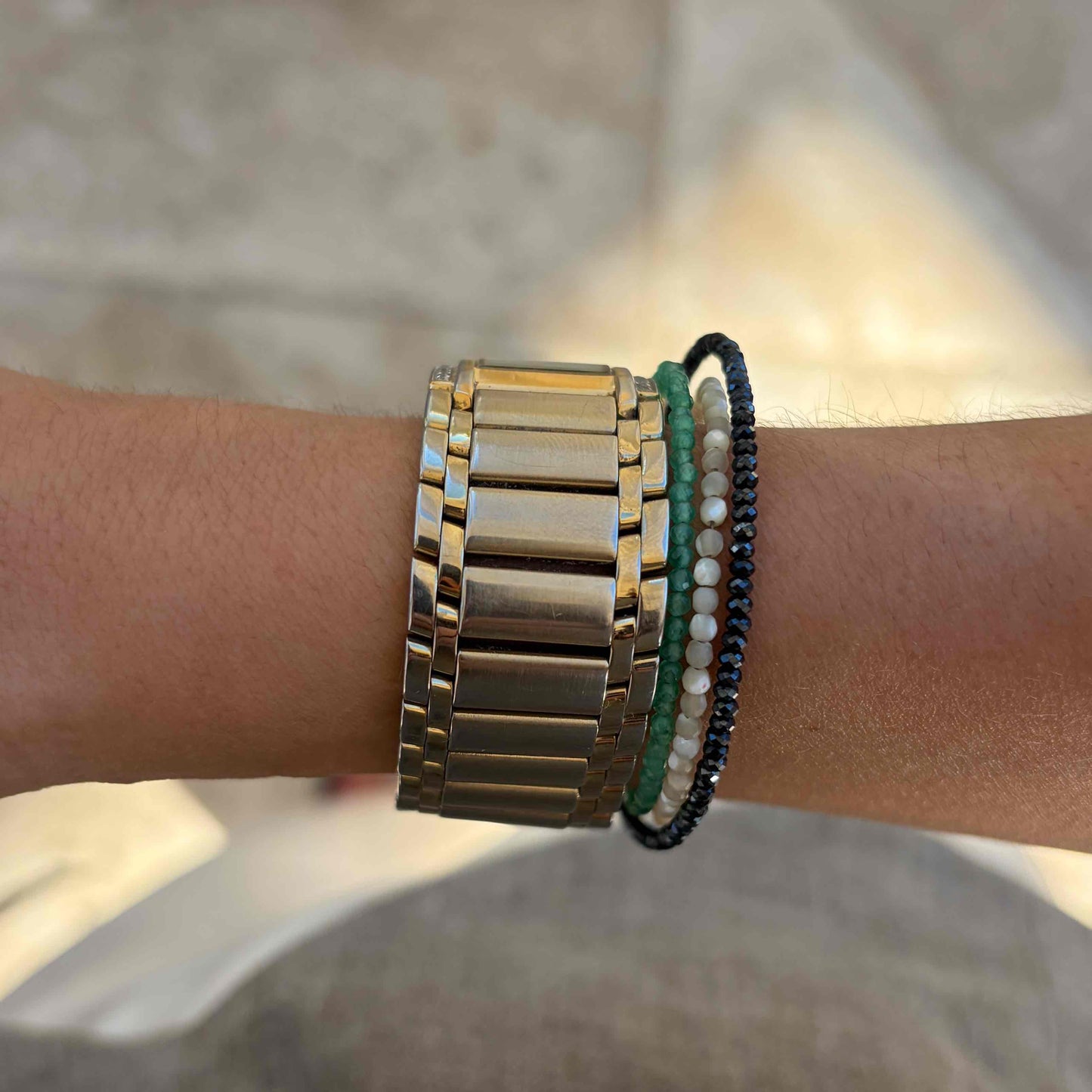 Christ Cocktail Watch: Ladies Mother of Pearl Dial 90s Gold Diamond Set