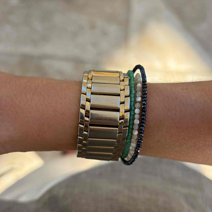 Christ Cocktail Watch: Ladies Mother of Pearl Dial 90s Gold Diamond Set