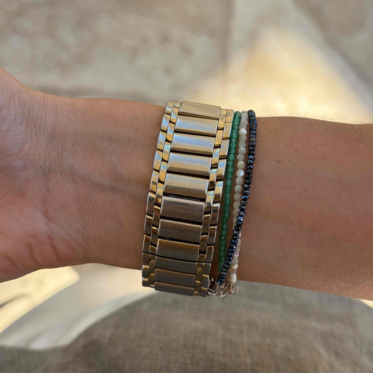 Christ Cocktail Watch: Ladies Mother of Pearl Dial 90s Gold Diamond Set