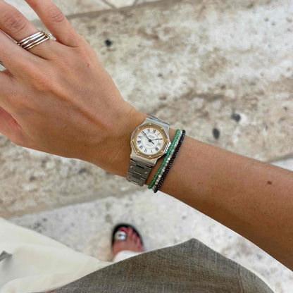 Oriosa Dainty Watch: Ladies 70s Two-Tone Gold with Roman Dial