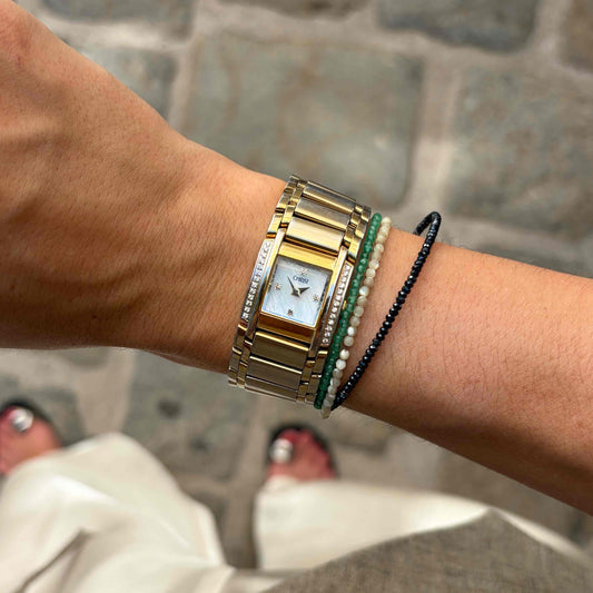 Christ Cocktail Watch: Ladies Mother of Pearl Dial 90s Gold Diamond Set