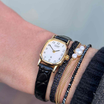 Citizen Tank Watch: Vintage Dainty Ladies 90s Golden Classic Arabic Numerals
