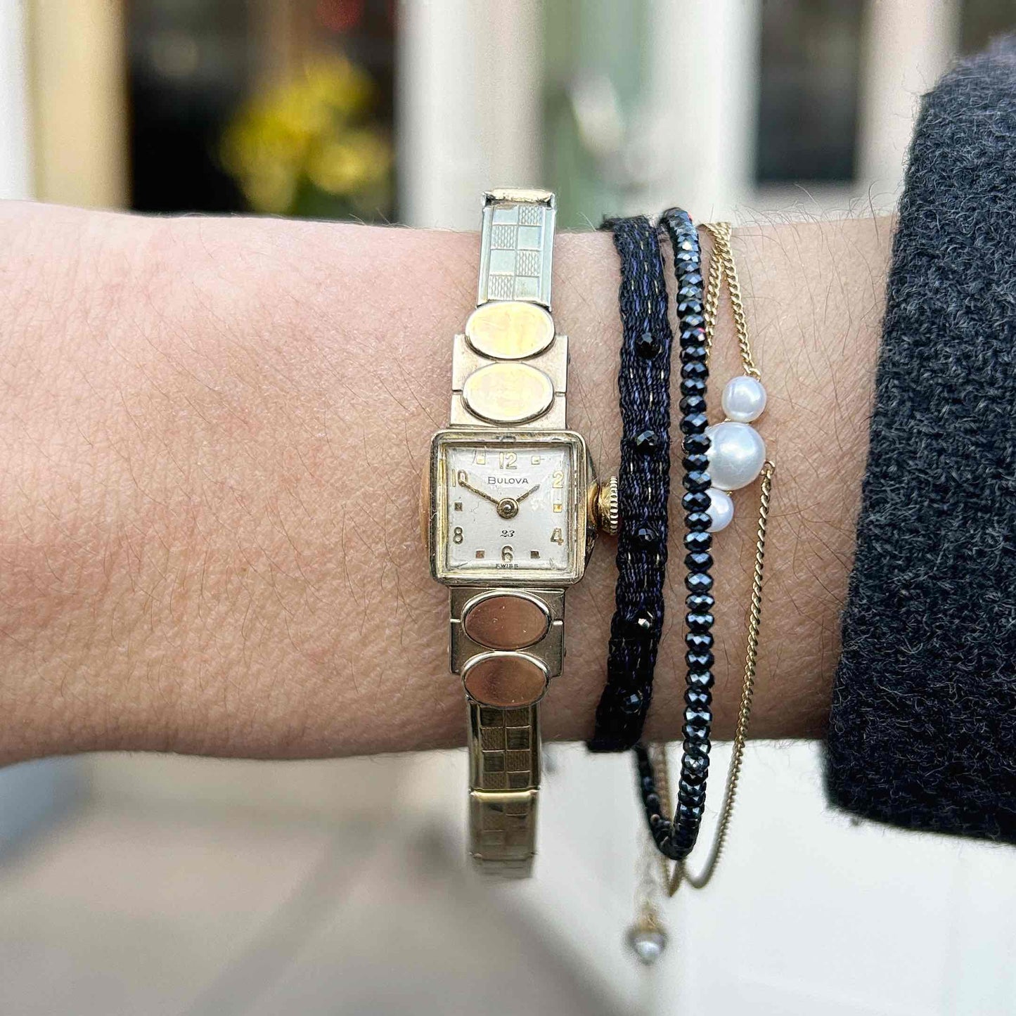 Bulova 23 Cocktail Watch: Vintage Ladies 60s 10k Rolled Gold Mechanical